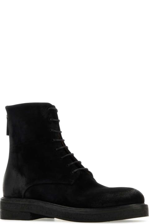 ウィメンズ Marsellのブーツ Marsell Black Suede Ankle Boots