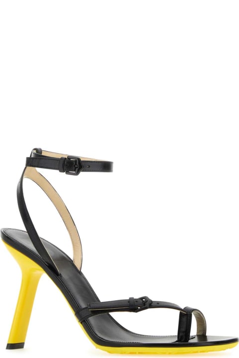 Fashion for Women Loewe Black Leather Petal Sandals