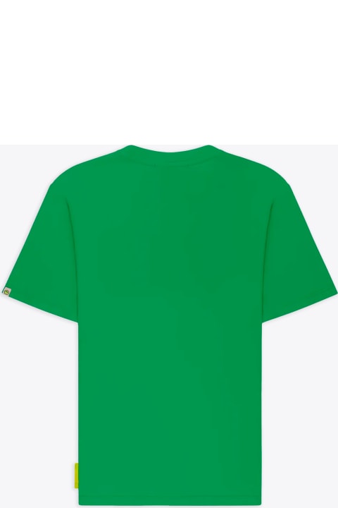 Barrow for Men Barrow Jersey T-shirt Unisex Emerald Green Cotton T-shirt With Teddy Bear Front Print