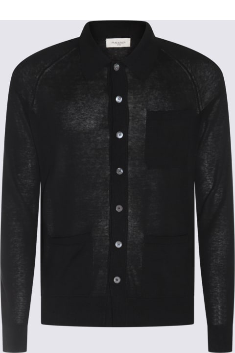 Piacenza Cashmere Sweaters for Men Piacenza Cashmere Black Silk Knitwear