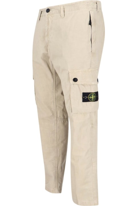 Stone Island Clothing for Men Stone Island Slim-fit Cotton Cargo Trousers