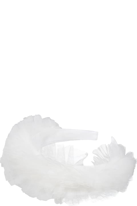 Accessories & Gifts for Girls Monnalisa White Headband For Girl With Tulle