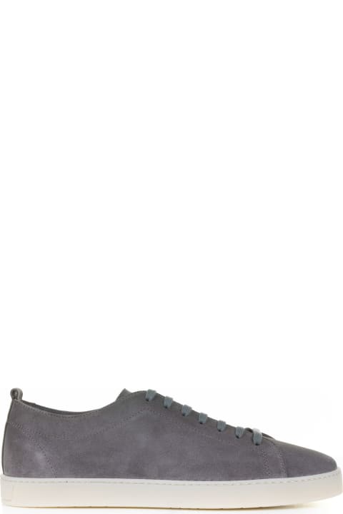 Barrett Shoes for Men Barrett Gray Leather Sneaker