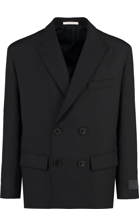 Valentino Coats & Jackets for Men Valentino Double-breasted Wool Blazer