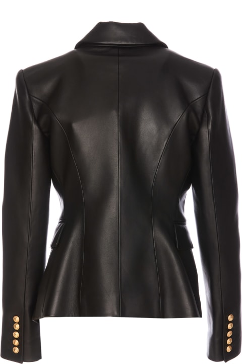Fashion for Women Balmain 6 Buttons Classic Leather Jacket