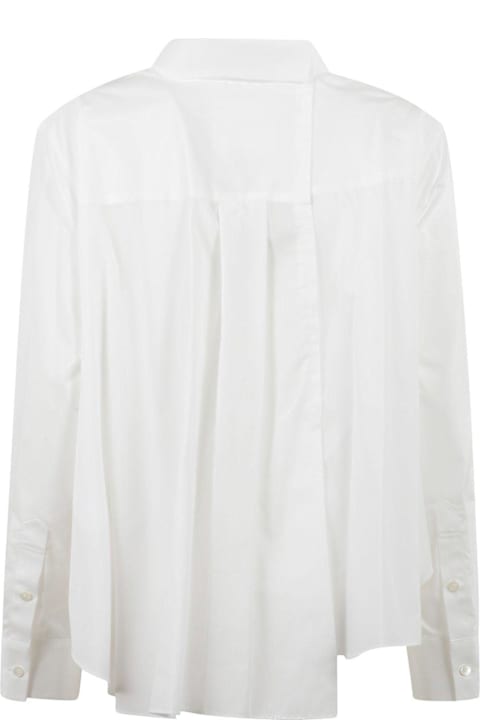 Sacai ملابس علوية لـ السيدات Sacai Asymmetric Hem Poplin Shirt