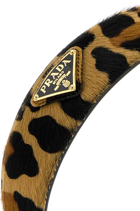 Hair Accessories for Women Prada Printed Calf Hair Hairband