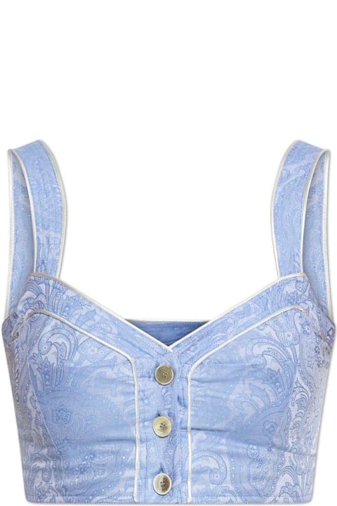 Homeware Etro Printed Short Strappy Top