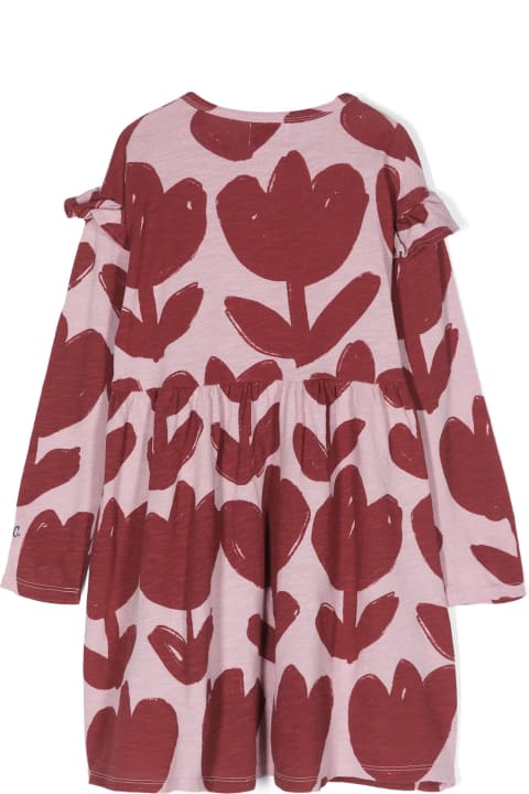 Bobo Choses Kids Bobo Choses Pink Dress For Girl With All-over Flowers