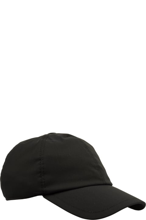 Fedeli Hats for Men Fedeli Man Anthracite Technical Fabric Baseball Hat