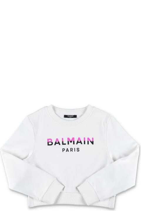Balmain Kids Balmain Balmain Paris Two-tone Sweatshirt