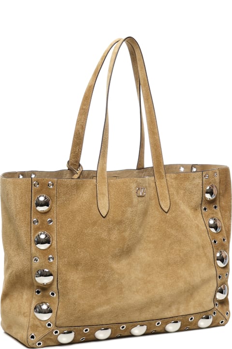 Valentino Garavani Bags for Men Valentino Garavani Nellcote Medium Suede Tote Bag