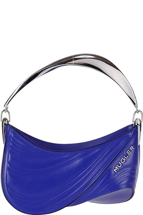 Homeware Mugler Logo Plaque Zipped Shoulder Bag