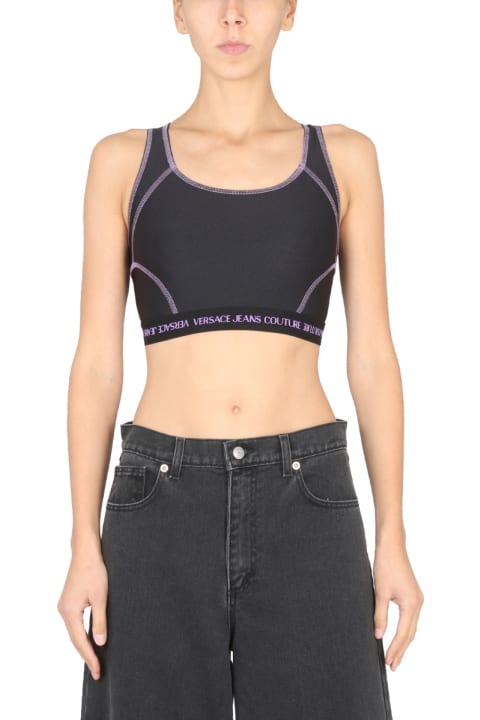 Homeware Versace Jeans Couture Crop Top With Logo Band