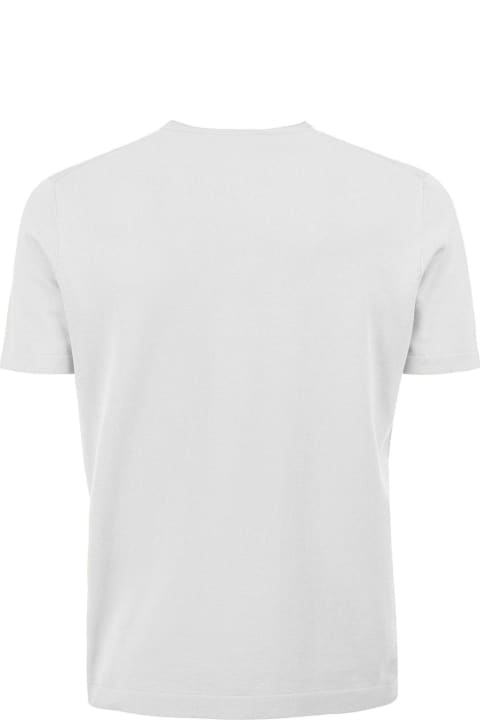 Kangra for Men Kangra White Cotton Ribbed T-shirt