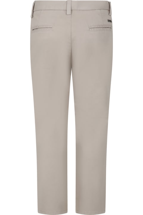 Bottoms for Boys Emporio Armani Ivory Trousers For Boy With Logo