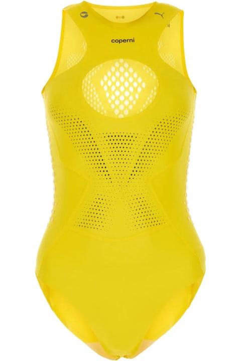 Fashion for Women Puma Yellow Stretch Nylon X Puma Bodysuit