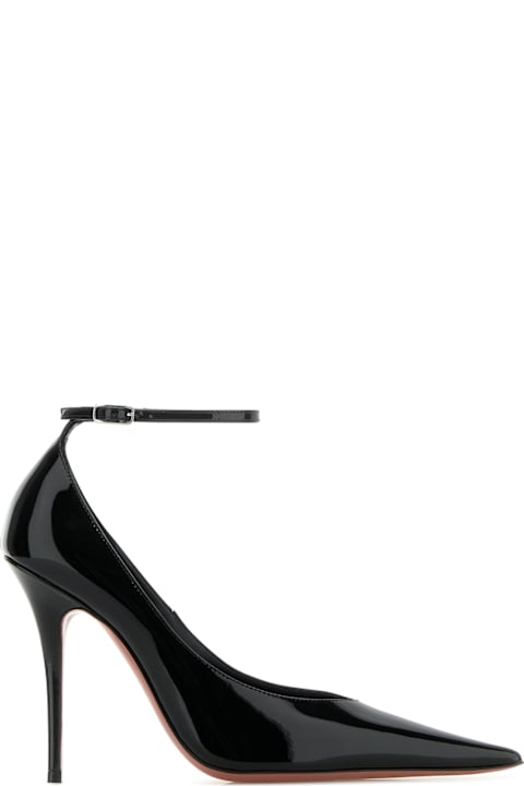 Amina Muaddi High-Heeled Shoes for Women Amina Muaddi Anok Pump 105 Patent Black 105 Mm S