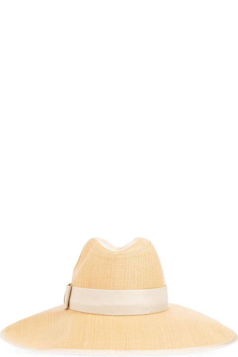 Hats for Women Alexander McQueen Bow-detailed Wide Brim Trilby