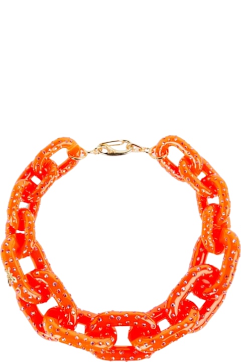 Patrizia Pepe Necklaces for Women Patrizia Pepe Rhinestone Chain Necklace