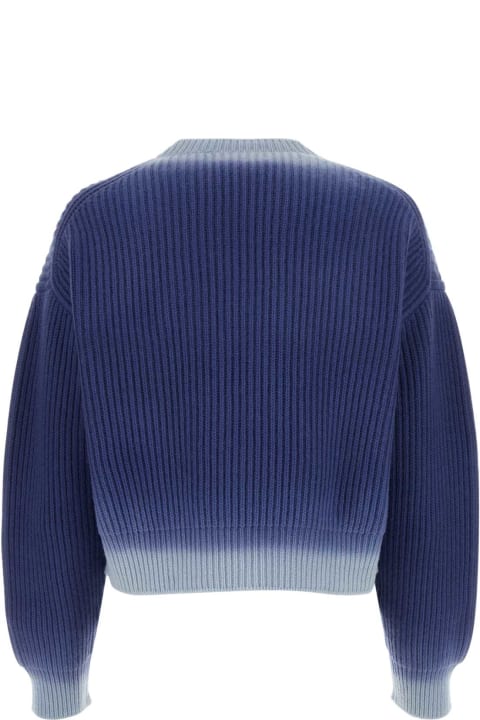 ウィメンズ Miu Miuのニットウェア Miu Miu Blue Wool Sweater