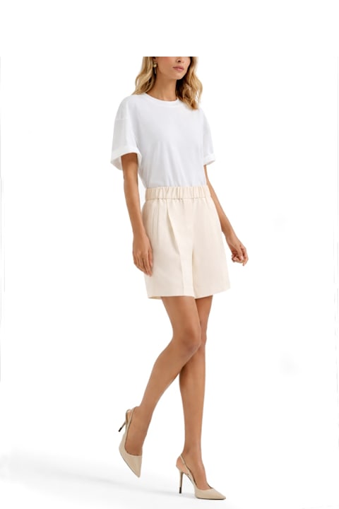 Brunello Cucinelli for Kids Brunello Cucinelli Linen Blend Shorts