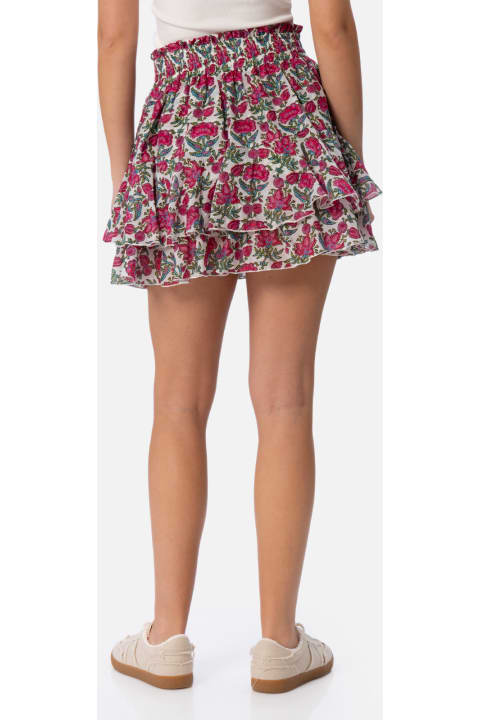 Homeware MC2 Saint Barth Woman Silk Voile Ruffled Mini Skirt Eivissa