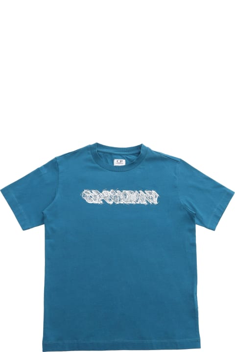 C.P. Company Undersixteen for Boys C.P. Company Undersixteen Blue T-shirt With Logo