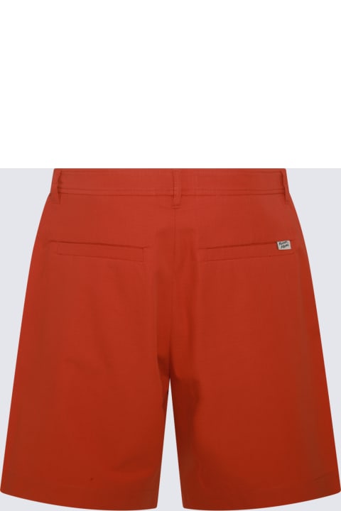 Maison Kitsuné Pants for Men Maison Kitsuné Red Cotton Shorts