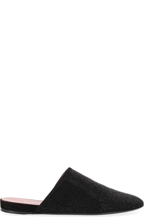 Premiata for Kids Premiata Leather Slipper With Rhinestones