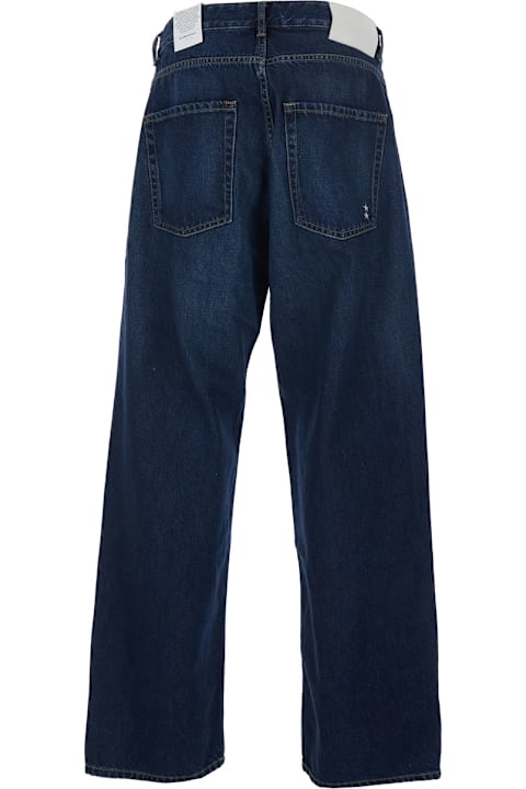 インテリア Icon Denim 'will' Blue 5-pocket Jeans With Logo Patch In Cotton Denim Man