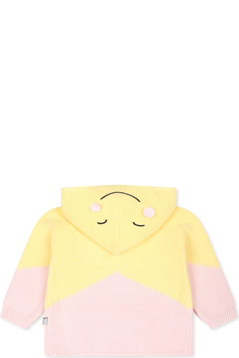 Stella McCartney Kids Sweaters & Sweatshirts for Baby Girls Stella McCartney Kids Pink Cardigan For Baby Girl With Star