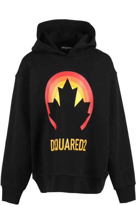 Dsquared2 Sweaters & Sweatshirts for Boys Dsquared2 Graphic-printed Straight Hem Hoodie