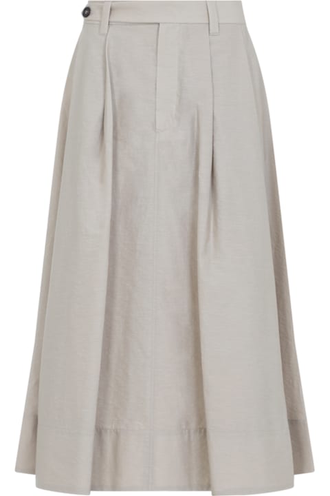 Brunello Cucinelli for Kids Brunello Cucinelli Cotton Midi Skirt