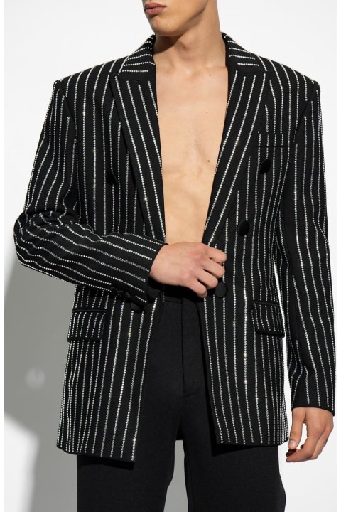 Striped Embellished Blazer