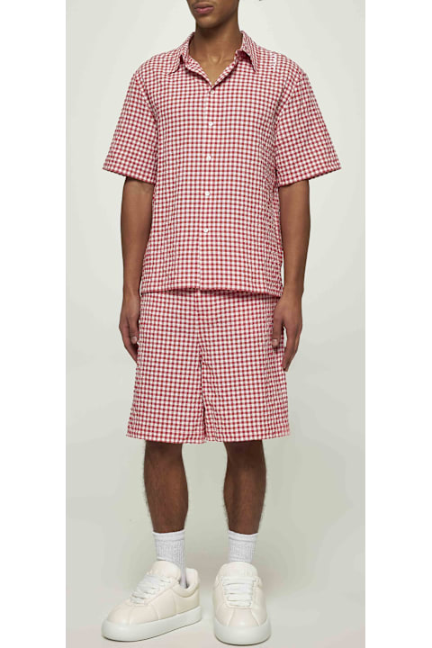 Marni Pants for Men Marni Checked Seersucker Bermuda Shorts