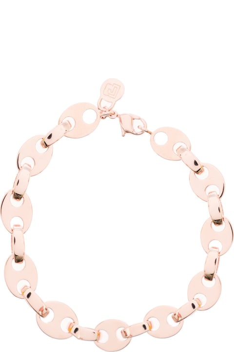 ウィメンズ Paco Rabanneのジュエリー Paco Rabanne Paco Rabanne Woman's Pink Brass Chain Bracelet