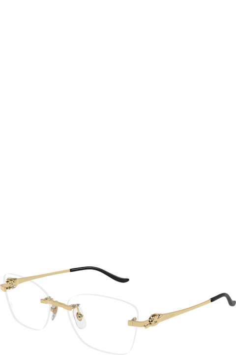 Cartier Eyewear نظارات لـ السيدات Cartier Eyewear Cartier Ct0522o Panthère De Cartier 001 Gold Glasses