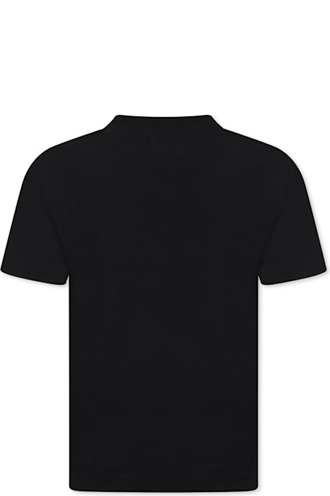 Homeware C.P. Company Undersixteen Black T-shirt For Boy With Logo