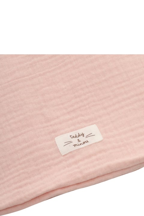 Accessories & Gifts for Boys Teddy & Minou Pink Crib Blanket