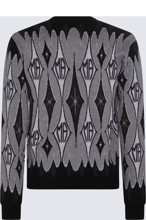 Sweaters for Men AMIRI Black And Multicolour Merin Wool Jumper