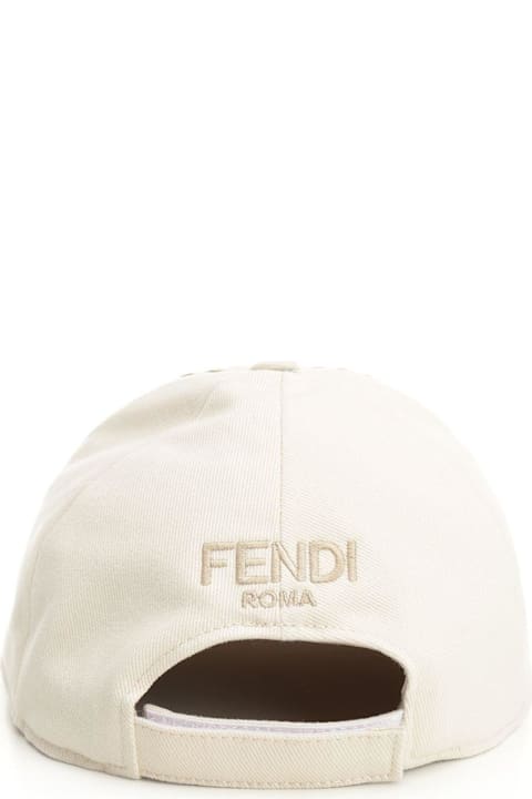 Fendi Hats for Men Fendi Selleria Topstitch Baseball Cap