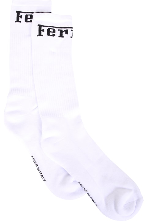 Underwear for Men Ferrari White Cotton Blend Socks