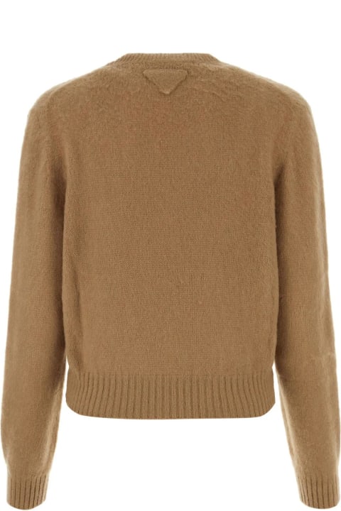 Prada Women Prada Camel Cashmere Sweater