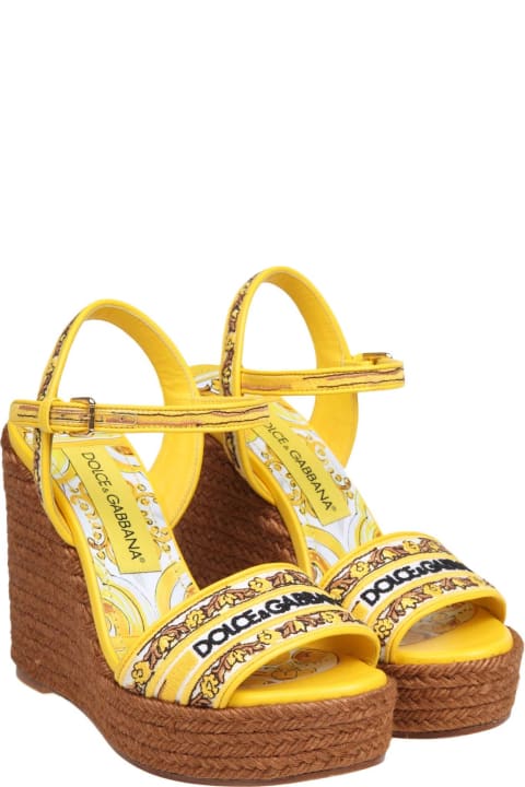 Dolce & Gabbana for Women Dolce & Gabbana Multicolor Lolita Sandals With Wedge