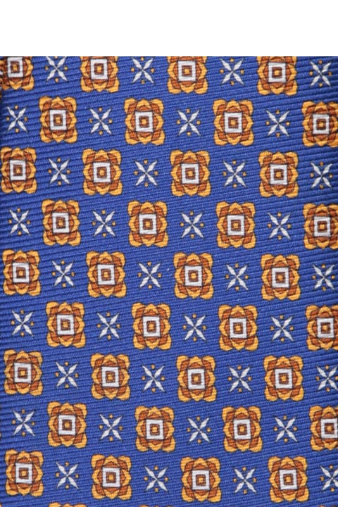 Kiton Ties for Men Kiton Kiton Blue/orange Patterned Tie