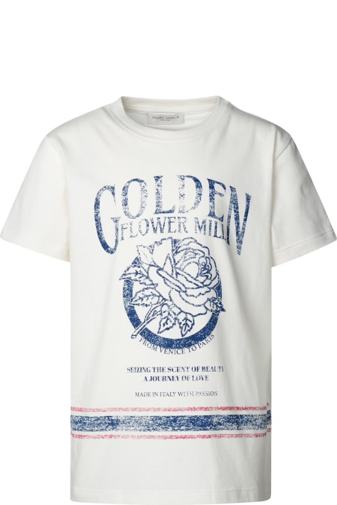 ボーイズ Golden GooseのTシャツ＆ポロシャツ Golden Goose Ivory Cotton T-shirt