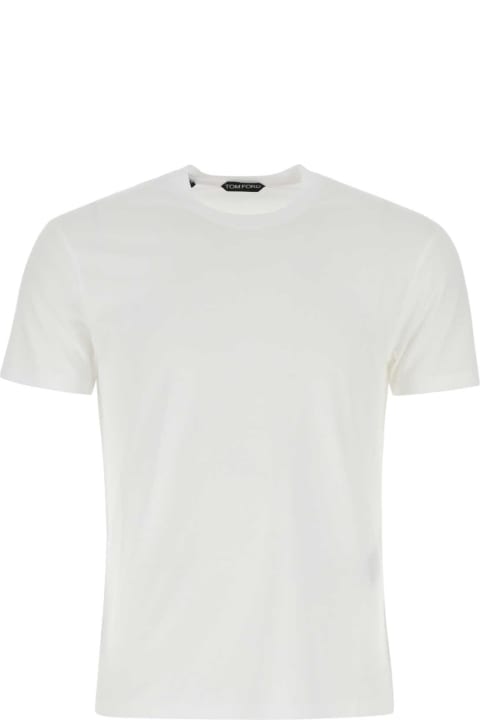 Clothing for Men Tom Ford White Lyocell Blend T-shirt