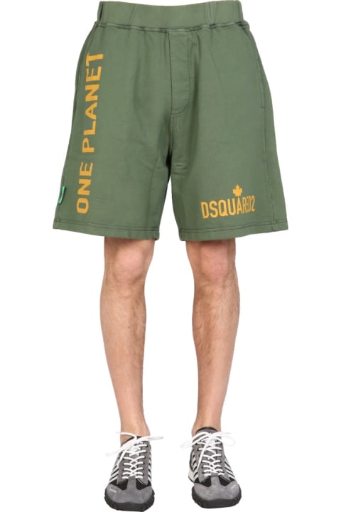 Dsquared2 Pants for Men Dsquared2 "one Life One Planet" Bermuda Shorts