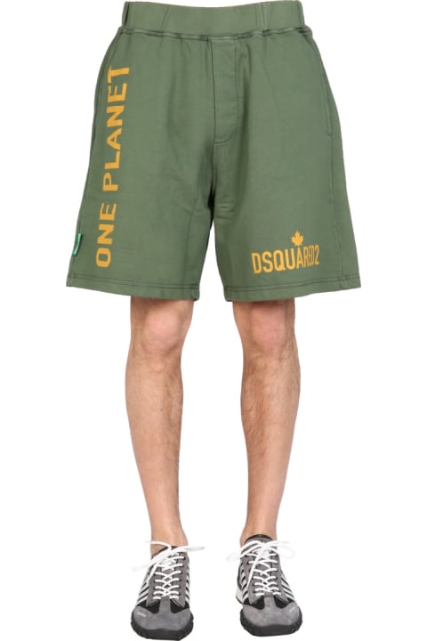 Dsquared2 سراويل لـ القسم الرجالي Dsquared2 "one Life One Planet" Bermuda Shorts